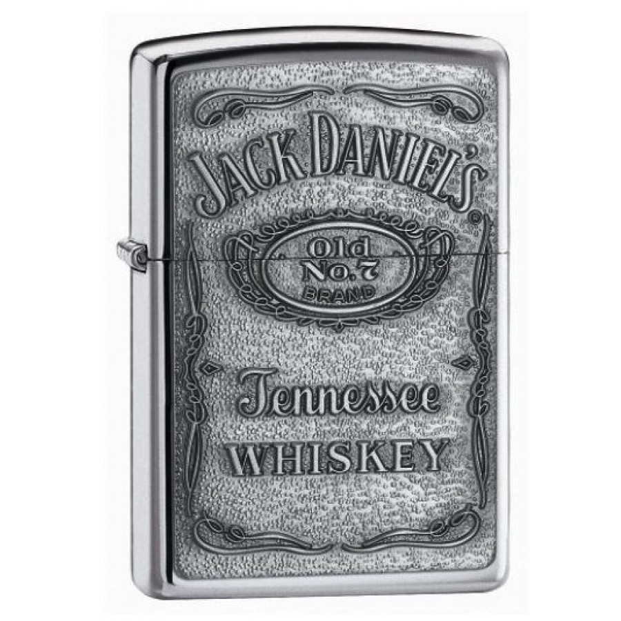Jack Daniel's embleemiga klassikaline poleeritud kroom tulemasin