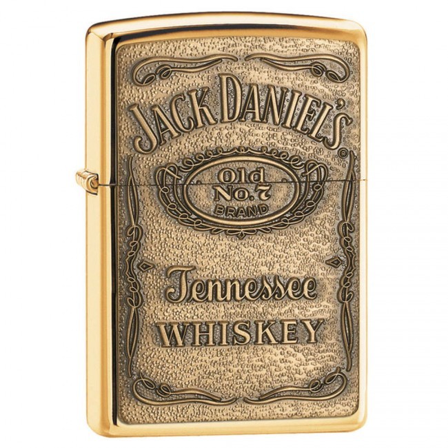 Jack Daniel's embleemiga klassikaline poleeritud messing tulemasin