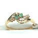 Kuldsõrmus-585 smaragdi ja teemandiga 2.30g