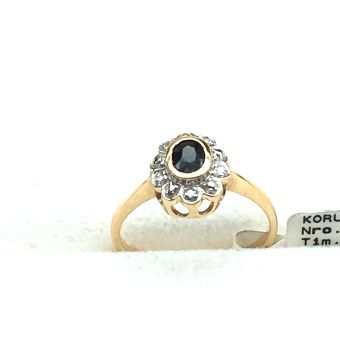 Kuld-585 kihlasõrmus 0.025ct w/si saf.0.21ct 1.40g