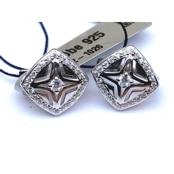 Hõbekõrvarõngad-925 fianiit 2,90g