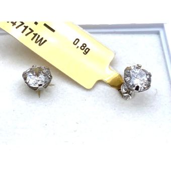 Kuldkõrvarõngad-585 valgest kullast 0.80g