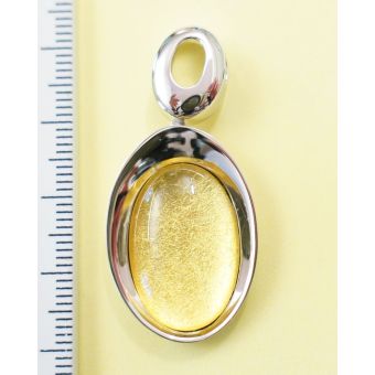 Hõberipats-925/klaas/k.kuld/roodium 7,89g