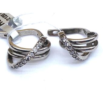 Hõbekõrvarõngad-925 zirk.3,92g