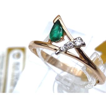 Kuldsõrmus-585 br.0.023ct.smar.0.163ct 1.74g