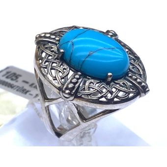 Hõbesõrmus-925 türkiis.8,02g