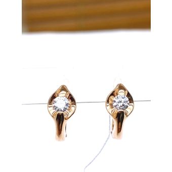 Kuldkõrvarõngad-585 fianiit 4,94g