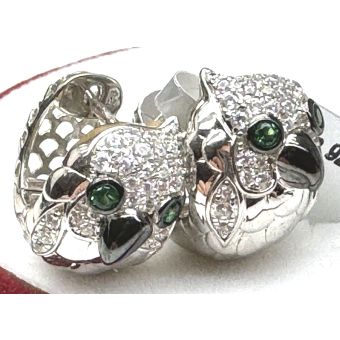 Hõbe-925 cz spinell kõrvarõngad 7,00g