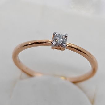 Kuld-585 kihlasõrmus gh/si1 br1-0.1ct.1,43g