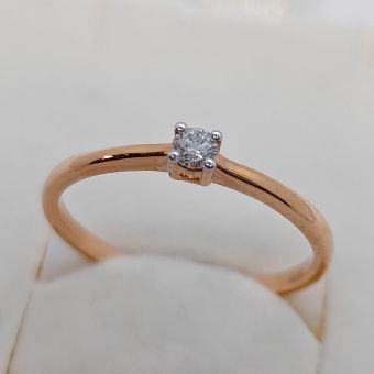 Kuld-585 kihlasõrmus gh/si1 br1-0.07ct.1,34g