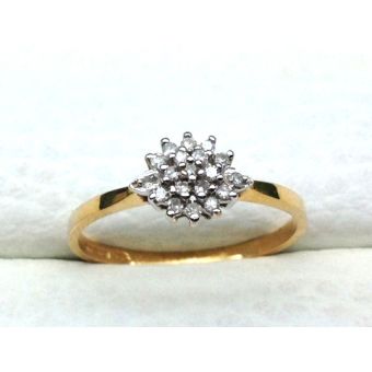 Kuld 585 kihlasõrmus  2,03g teemanditega