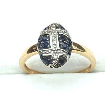 Kuldsõrmus-585 br 0,15ct saf 0,28ct 2,80g