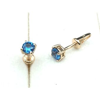 Kuldkõrvarõngad-585 sin.zirk.1,18g