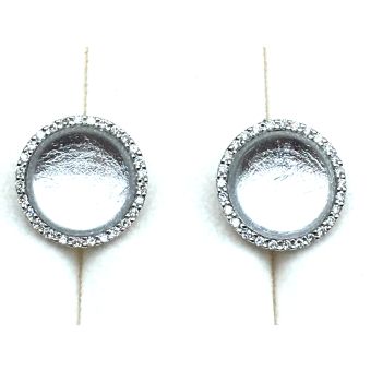Hõbekõrvarõngad-925/cz-klaas/hõbe/roodium 4,76g