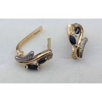 Kuldkõrvarõngad-585 br.0,037ct s.0,58 4,20g