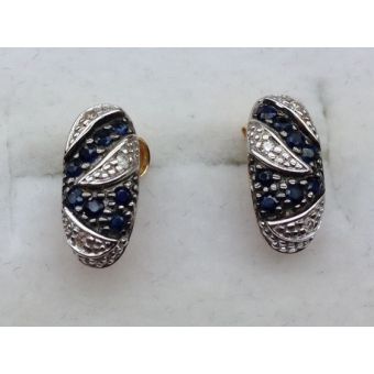 Kuldkõrvarõngad-585 br/0,03ct/s 0,3 1,44g