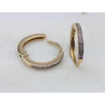 Kuldkõrvarõngad-585 br/0,1ct 12/s 2,30g