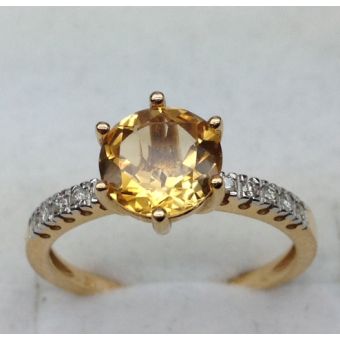 Kuldsõrmus 585 br 0/1 tsit 1/68 2,64g