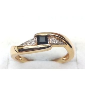 Kuldsõrmus 585 br.0,03ct saf.0,21ct 2,90g