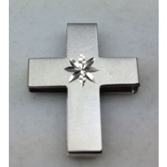 Kuldripats-585 valgest kullast rist 1,31g