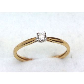 Kuld 585 kihlasõrmus 0,90g br.0,062ct w/si