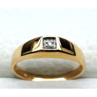 Klotser kuldsõrmus-585 b.0,02ct 2,37g