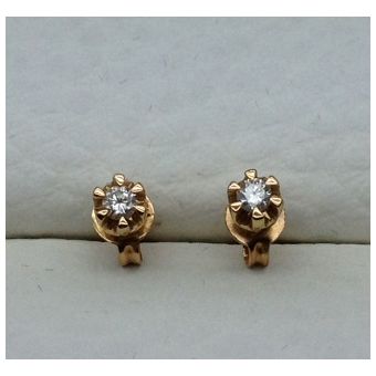 Kuldkõrvarõngad-585 br.0,10ct 0,71g