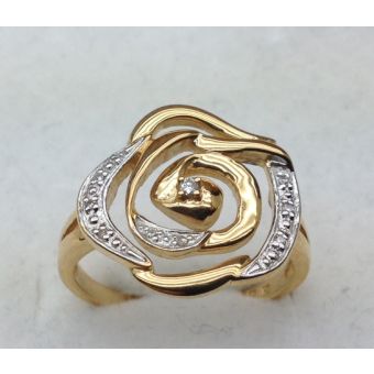 Kuldsõrmus-585 br 0,055ct 4,30g