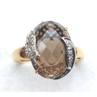 Kuldsõrmus 585 br 0,11ct q 12,0ct 4,90g