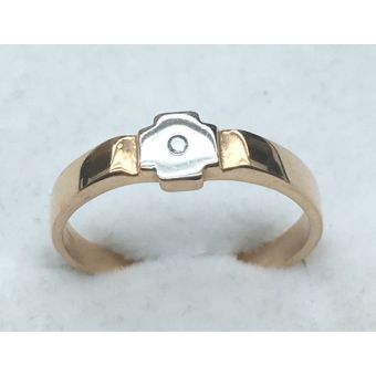 Kuld-585 kihlasõrmus teemandiga 2,00g