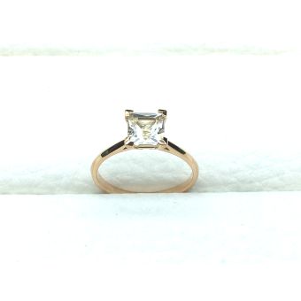 Kuld-585 kihlasõrmus valge topaas 1,4ct 2,05g
