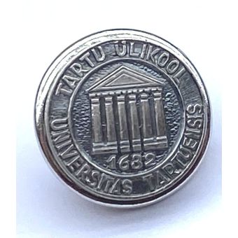 Hõbe-925 rinnamärk "tartu ülikool" l11mm 1.39g