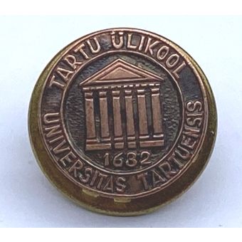 Rinnamärk "tartu ülikool"vasest 10mm
