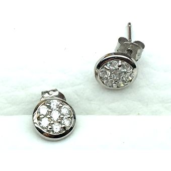 Kuldkõrvarõngad-585 valgest kullast 0,80g