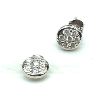 Kuldkõrvarõngad-585 valgest kullast 0,80g