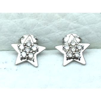 Kuldkõrvarõngad-585 valgest kullast 0,70 g