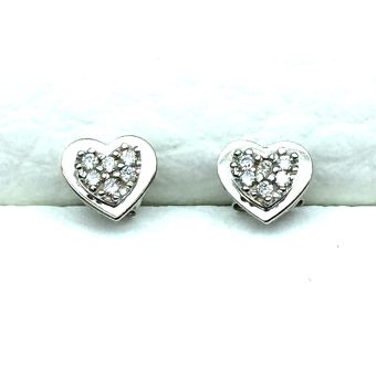 Kuldkõrvarõngad-585 valgest kullast 0,60 g