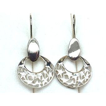 Hõbekõrvarõngad-925 tähekestega konks 6,47g