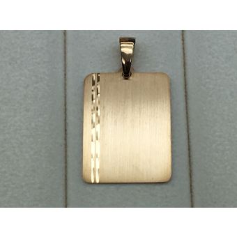 Kuldripats-585 plaat 24x18,3 2,06g