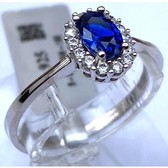 Hõbesõrmus-925 sin.zirk.1.50g