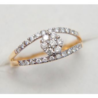 Kuldsõrmus-585 br 31-0,425 ct 2,52g