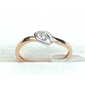 Kuld-585 kihlasõrmus d.0,02 ct si 1.20g