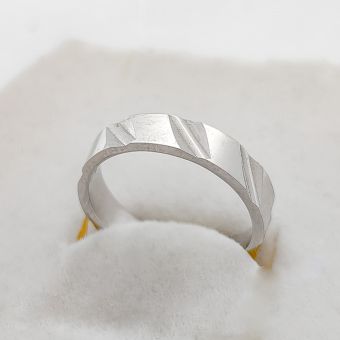 Kuld-585 abielusõrmus valge 2,99g