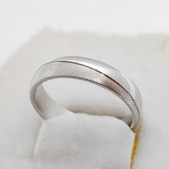 Kuld-585 abielusõrmus valg. kullast 5,00g