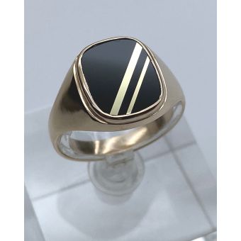 Kuldklotsersõrmus-585 onyx.tr 5.67g