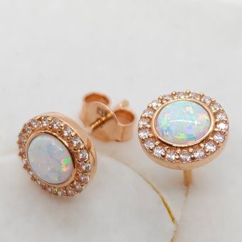 Kuld-585 kõrvarõngad opaliin1.56g