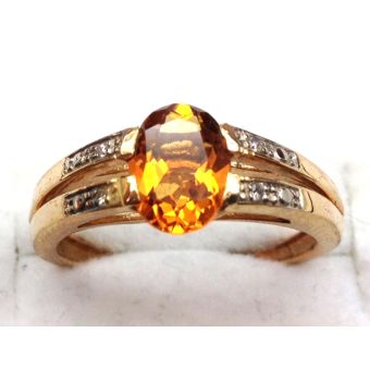 Kuldsõrmus 585 br.0,02ct cit. 1,2ct 2,60g