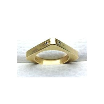 Kuldsõrmus 585 br 2x0,03ct h/vs d1 9,00g