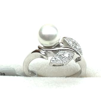 Hõbesõrmus-925 valge pärl 5,73g