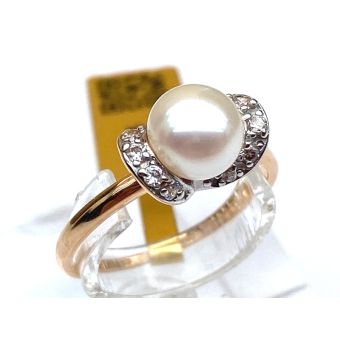 Kuldsõrmus-585 br. pärliga 2.32g